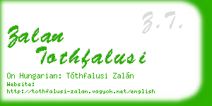 zalan tothfalusi business card